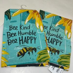 NWT Set of 2 Primitives by Kathy Bee Kind Dish Towels